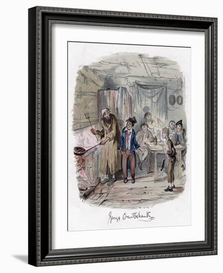 Oliver Twist, C1838-George Cruikshank-Framed Giclee Print