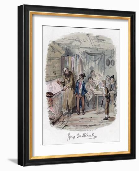 Oliver Twist, C1838-George Cruikshank-Framed Giclee Print