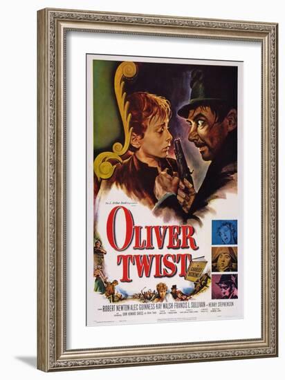 Oliver Twist, John Howard Davies, Robert Newton, 1948-null-Framed Art Print