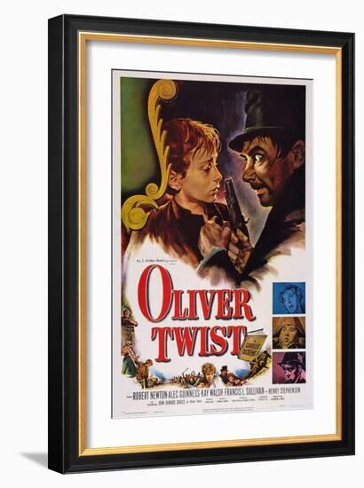 Oliver Twist, John Howard Davies, Robert Newton, 1948-null-Framed Art Print