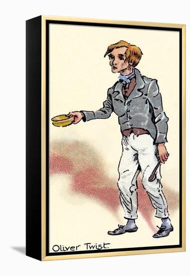 Oliver Twist - novel by Charles Dickens-Hablot Knight Browne-Framed Premier Image Canvas