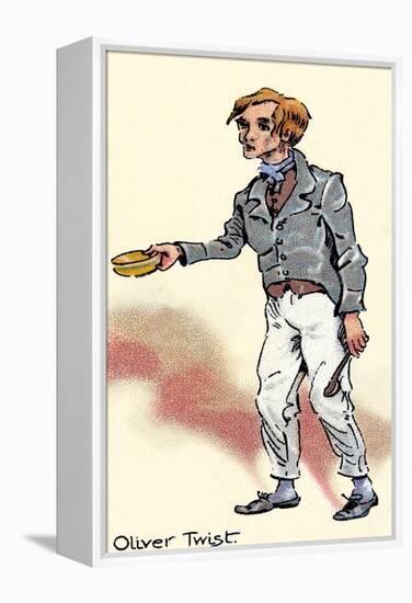 Oliver Twist - novel by Charles Dickens-Hablot Knight Browne-Framed Premier Image Canvas