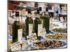 Olives and Olive Oil on Sale at a Market, Provence-Alpes-Cote-D'Azur, France-Ruth Tomlinson-Mounted Photographic Print