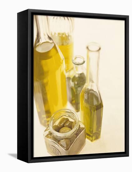 Olives And Olive Oil-David Munns-Framed Premier Image Canvas