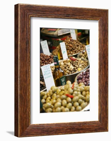 Olives Stall, Shuk Hacarmel (Carmel Market), Tel Aviv, Israel, Middle East-Yadid Levy-Framed Photographic Print