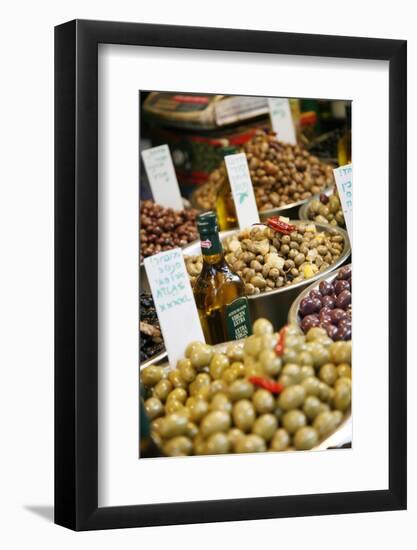 Olives Stall, Shuk Hacarmel (Carmel Market), Tel Aviv, Israel, Middle East-Yadid Levy-Framed Photographic Print