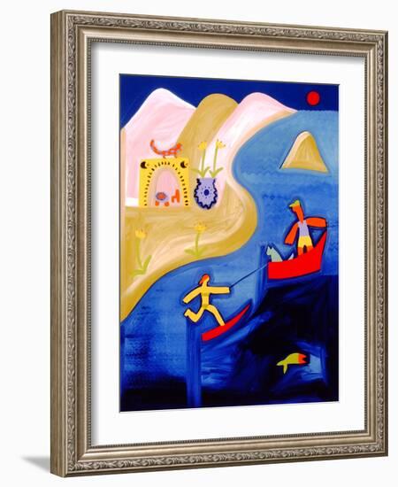 Olivia and Iannis, 1997, (oil on linen)-Cristina Rodriguez-Framed Giclee Print