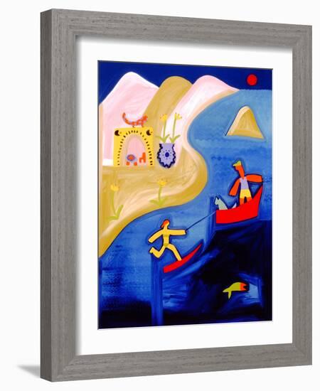 Olivia and Iannis, 1997, (oil on linen)-Cristina Rodriguez-Framed Giclee Print