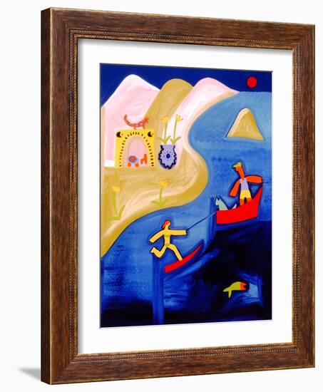 Olivia and Iannis, 1997, (oil on linen)-Cristina Rodriguez-Framed Giclee Print