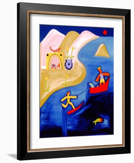 Olivia and Iannis, 1997, (oil on linen)-Cristina Rodriguez-Framed Giclee Print