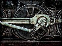 Grunge Old Steam Locomotive Wheel and Rods-Olivier Le Queinec-Framed Premier Image Canvas
