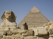 Sphinx and the Pyramid of Cheops, Giza, UNESCO World Heritage Site, Near Cairo, Egypt-Olivieri Oliviero-Photographic Print