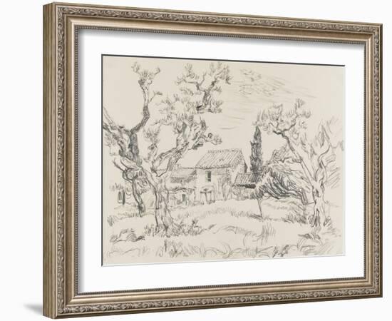 Oliviers à Eygalières (Bouches-du-Rhône)-null-Framed Giclee Print