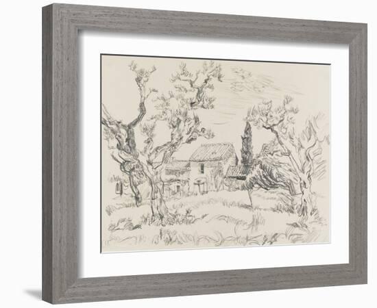 Oliviers à Eygalières (Bouches-du-Rhône)-null-Framed Giclee Print