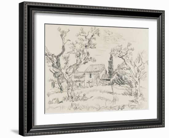 Oliviers à Eygalières (Bouches-du-Rhône)-null-Framed Giclee Print