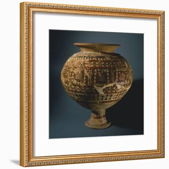 Olla with Bichromium Decoration, from the Necropolis of Bucacce, Campi Bisenzio-null-Framed Giclee Print