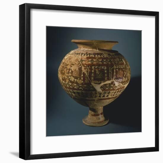 Olla with Bichromium Decoration, from the Necropolis of Bucacce, Campi Bisenzio-null-Framed Giclee Print