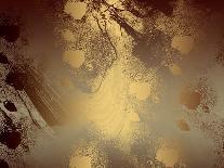 Brown Golden Abstract  Background for Design-ollen-Mounted Art Print