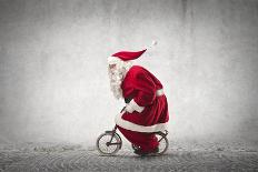 Santa Claus Rides a Bicycle-olly2-Photographic Print