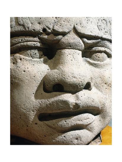 Olmec Civilization Mexico Close Up Of Basalt Colossal Head From San Lorenzo Giclee Print Art Com