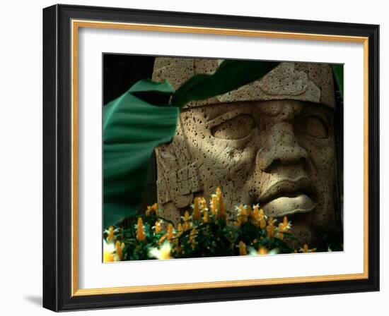 Olmec, Colossal Head, San Lorenzo, Xalapa Museum, Veracruz, Mexico-Kenneth Garrett-Framed Photographic Print