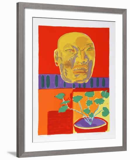 Olmec Mask-John Grillo-Framed Limited Edition