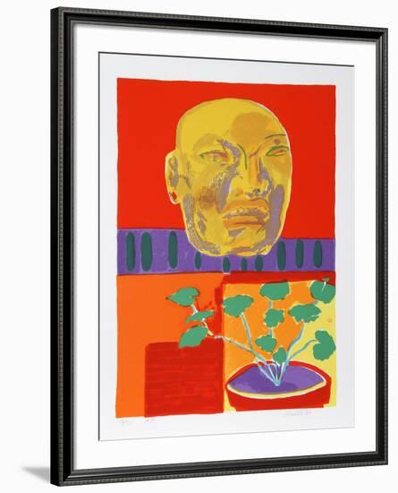 Olmec Mask-John Grillo-Framed Limited Edition