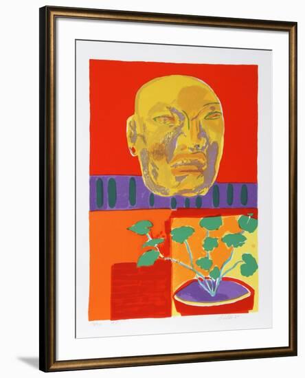 Olmec Mask-John Grillo-Framed Limited Edition