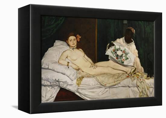 Olympia, 1863-1865-Edouard Manet-Framed Premier Image Canvas