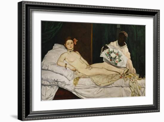 Olympia, 1863-1865-Edouard Manet-Framed Giclee Print