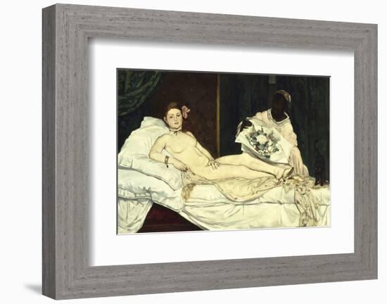 Olympia, 1863-Edouard Manet-Framed Art Print