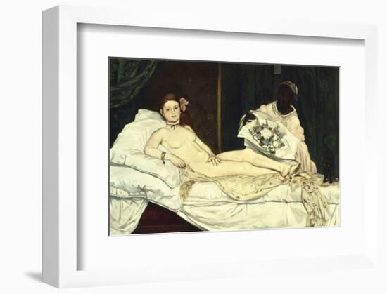 Olympia, 1863-Edouard Manet-Framed Art Print