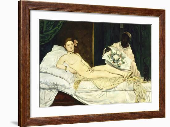 Olympia, 1863-Edouard Manet-Framed Art Print