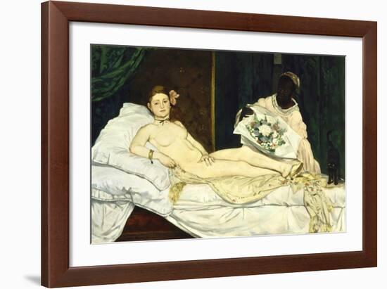 Olympia, 1863-Edouard Manet-Framed Art Print