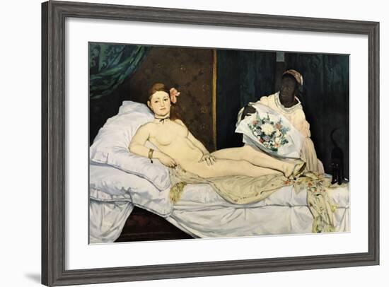 Olympia, 1863-Edouard Manet-Framed Giclee Print