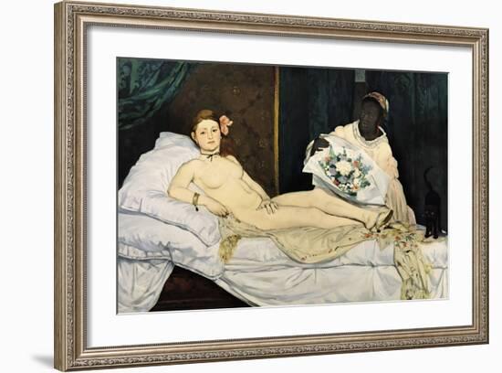 Olympia, 1863-Edouard Manet-Framed Giclee Print