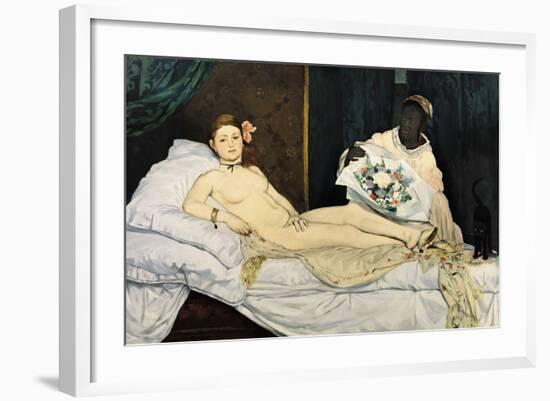 Olympia, 1863-Edouard Manet-Framed Giclee Print