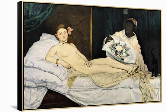 Olympia, 1863-Edouard Manet-Framed Premier Image Canvas