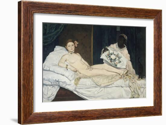 Olympia, 1863-Edouard Manet-Framed Art Print