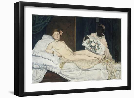 Olympia, 1863-Edouard Manet-Framed Art Print