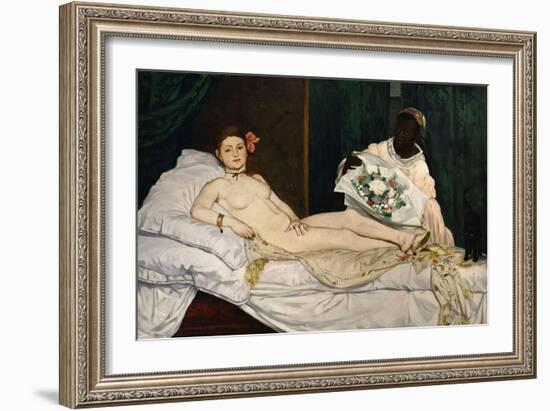 Olympia, 1863-Edouard Manet-Framed Giclee Print