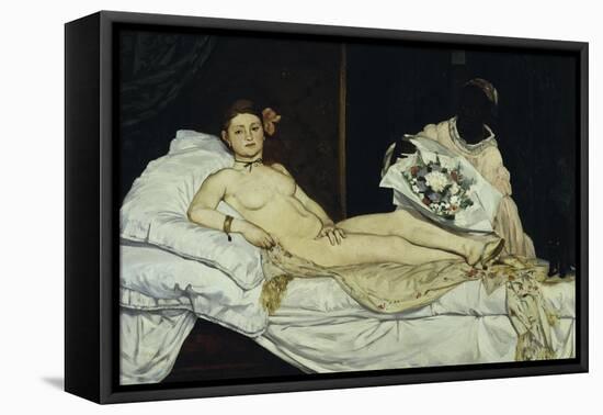 Olympia, c.1863-Edouard Manet-Framed Premier Image Canvas