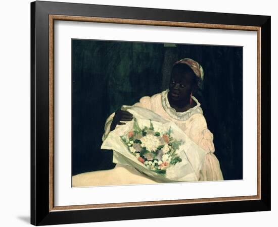 Olympia, Detail of the Black Servant, 1863-Edouard Manet-Framed Giclee Print