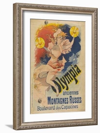 Olympia, Former Roller Coaster. Boulevard Des Capucine-Jules Chéret-Framed Giclee Print