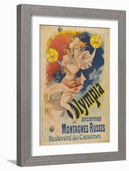 Olympia, Former Roller Coaster. Boulevard Des Capucine-Jules Chéret-Framed Giclee Print