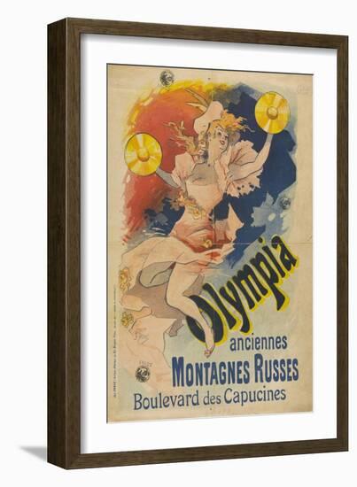 Olympia, Former Roller Coaster. Boulevard Des Capucine-Jules Chéret-Framed Giclee Print