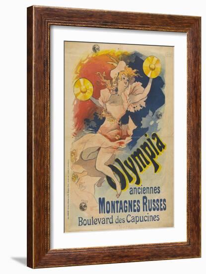 Olympia, Former Roller Coaster. Boulevard Des Capucine-Jules Chéret-Framed Giclee Print