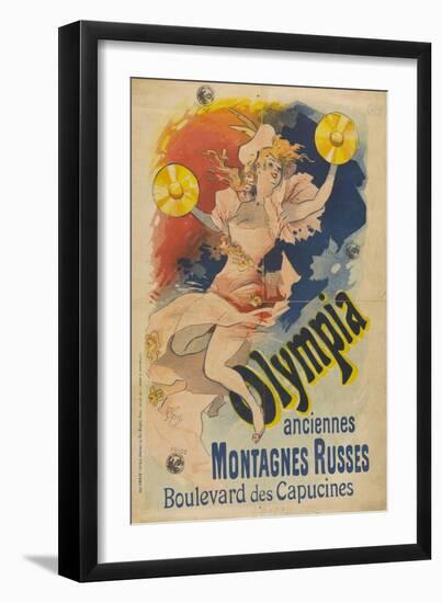 Olympia, Former Roller Coaster. Boulevard Des Capucine-Jules Chéret-Framed Giclee Print