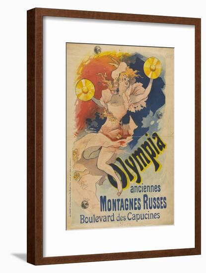 Olympia, Former Roller Coaster. Boulevard Des Capucine-Jules Chéret-Framed Giclee Print