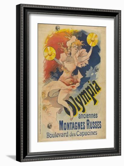 Olympia, Former Roller Coaster. Boulevard Des Capucine-Jules Chéret-Framed Giclee Print